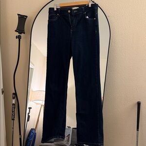 Zara Women's Navy Straight Leg Jeans